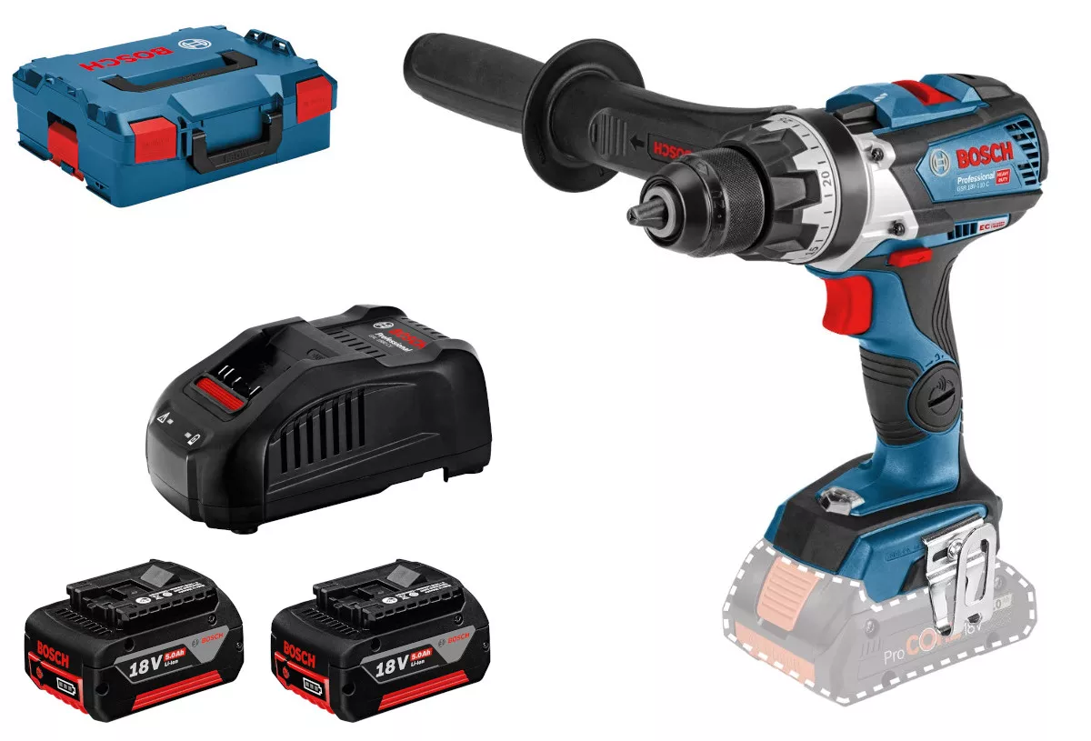 Perceuse visseuse à percussion GSB 18 V-110 C + 2x GBA 18V 5Ah